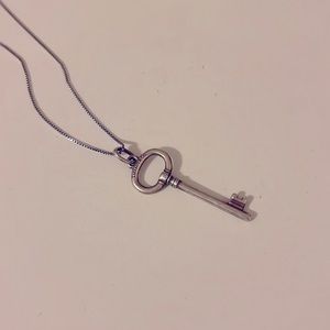 Tiffany & Co. Oval Key Pendant Necklace